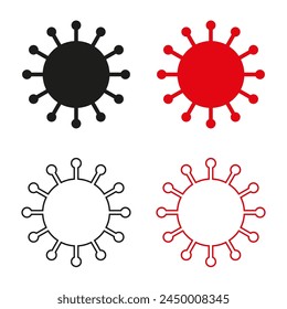 Viral molecule representation. Healthcare concept icon. Pathogen outline. Vector illustration. EPS 10.