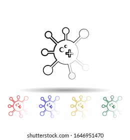 Viral multi color style icon. Simple thin line, outline vector of mad science icons for ui and ux, website or mobile application