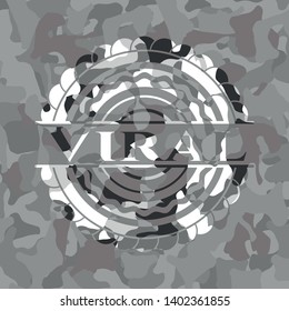 Viral on grey camo pattern