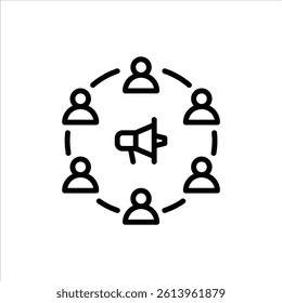 viral outline icon. marketing black line illustration.