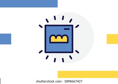 Color de la línea del icono del post viral en el diseño plano marketing, promoción y elementos de negocio