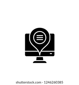 Viral promotion black icon, vector sign on isolated background. Viral promotion concept symbol, illustration 