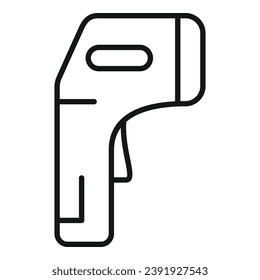 Viral remote scanner icon outline vector. Device equipment. Scan distance tool