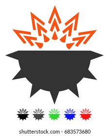 Viral Structure flat vector pictograph with colored versions. Color viral structure icon variants with black, gray, green, blue, red.