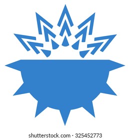 Viral Structure vector icon. Style is flat symbol, cobalt color, rounded angles, white background.