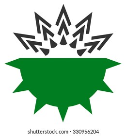 Viral Structure vector icon. Style is bicolor flat symbol, green and gray colors, rounded angles, white background.