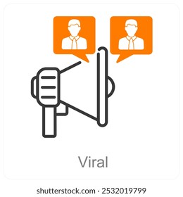 Viral and trend icon concept