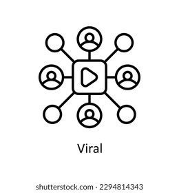 Viral  Vector   outline Icons. Simple stock illustration stock