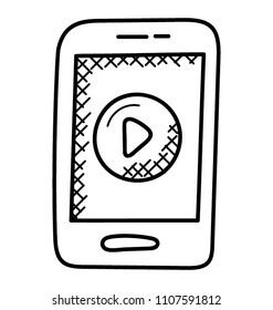 
viral video advertising on phone screen, digital marketing icon
