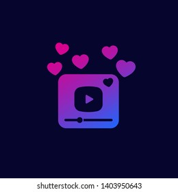 viral video content, vector icon