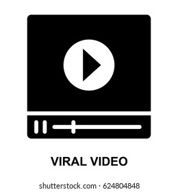 Viral Video Glyphs Vector Icon 