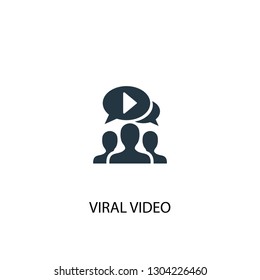 viral video icon. Simple element illustration. viral video concept symbol design. Can be used for web and mobile.