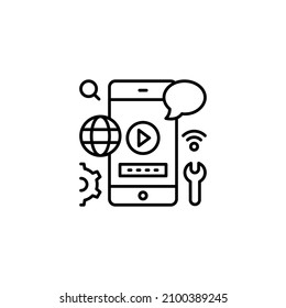 viral video icon in vector. logotype