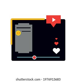 viral video streaming screen isolated