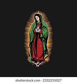 virgen de guadalupe Ilustración con archivo vectorial