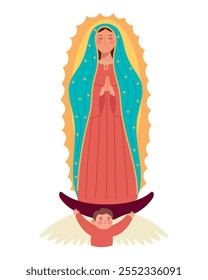 jungfrau von guadalupe isoliertes design