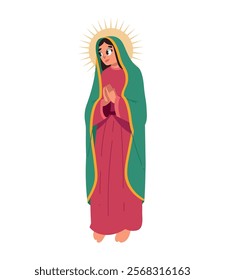 virgin of guadalupe isolated desing