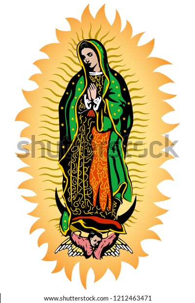 Virgin Guadalupe Mexican Virgen De Guadalupe Stock Vector (Royalty Free ...