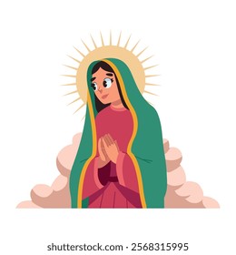 virgin of guadalupe portrait isolated