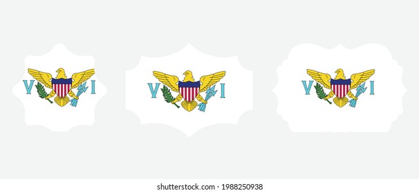 bandera de estados unidos de la isla virgen. ilustración vectorial de símbolo de icono plano