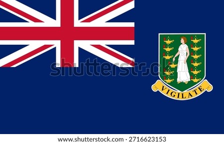 Virgin Islands (British) flag icon in high quality used in Virgin Islands