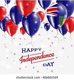 Virgin Islands, British Independence Day Celebration Balloons. Flying Rubber Celebration Balloons in Colors of the Virgin Islands, British National Flag.