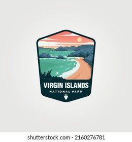 virgin islands logo patch vector symbol illustration design, american national park emblem design