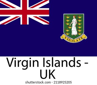 ISLAS VIRGINAS DISEÑO DE BANDERAS DEL REINO UNIDO PARA MEDIOS SOCIALES Y MEDIOS IMPRESOS.