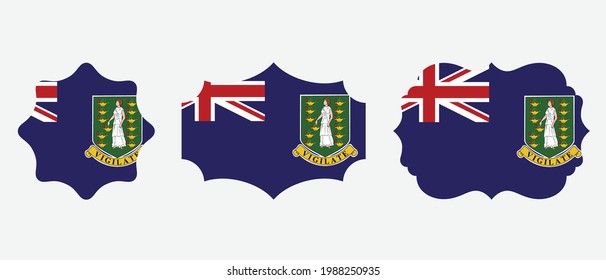 bandera uk de las islas vírgenes. ilustración vectorial de símbolo de icono plano