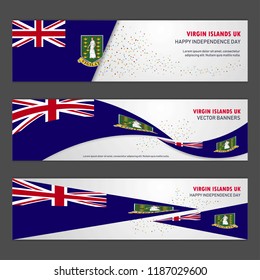 Virgin Islands UK independence day abstract background design banner and flyer, postcard, landscape, celebration vector illustration
