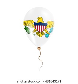 Virgin Islands, U.S. balloon with flag. Bright Air Ballon in the Country National Colors. Country Flag Rubber Balloon. Vector Illustration.