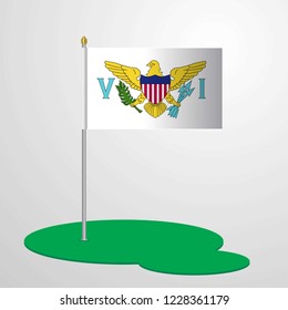 Virgin Islands US Flag Pole