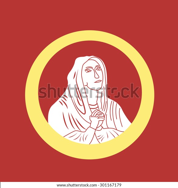 Virgin Mary Stock Vector Royalty Free 301167179 Shutterstock 