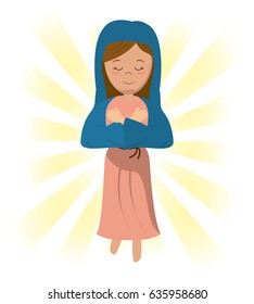 virgin mary blessed prayer image