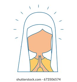 Virgin mary cartoon