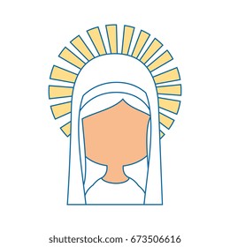 Virgin mary cartoon