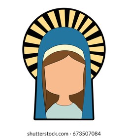 Virgin mary cartoon