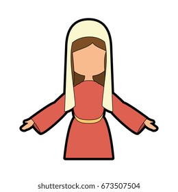 Virgin mary cartoon