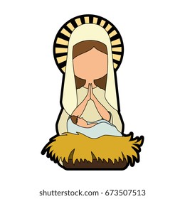 Virgin mary cartoon