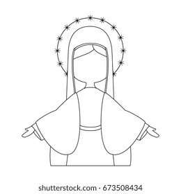 Virgin mary cartoon