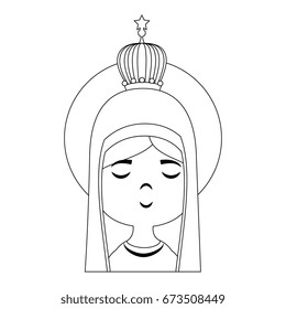 Virgin Mary Cartoon Stock Vector (Royalty Free) 673508449 | Shutterstock