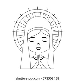 Virgin mary cartoon