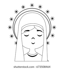 Virgin mary cartoon
