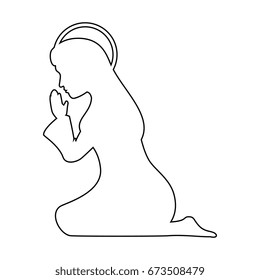Virgin mary cartoon