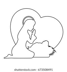 Virgin mary cartoon