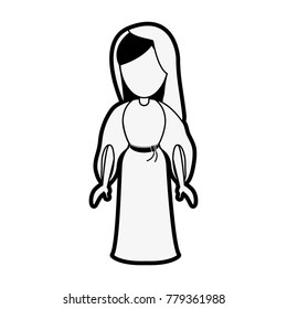 Virgin mary cartoon