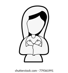 Virgin mary cartoon