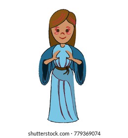 Virgin mary cartoon