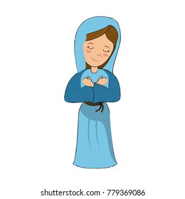 Virgin mary cartoon