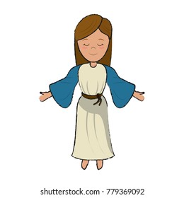 Virgin mary cartoon